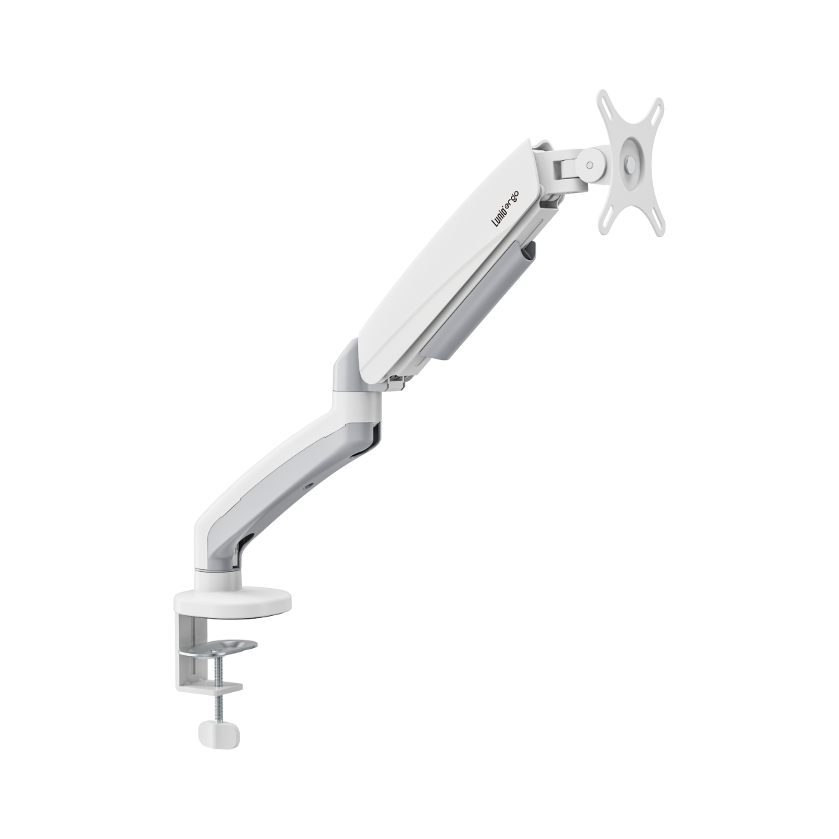 แขนจับจอ LUNIO ERGO MONITOR ARM CYBOT สีขาว 1 แขน หมุนได้360°